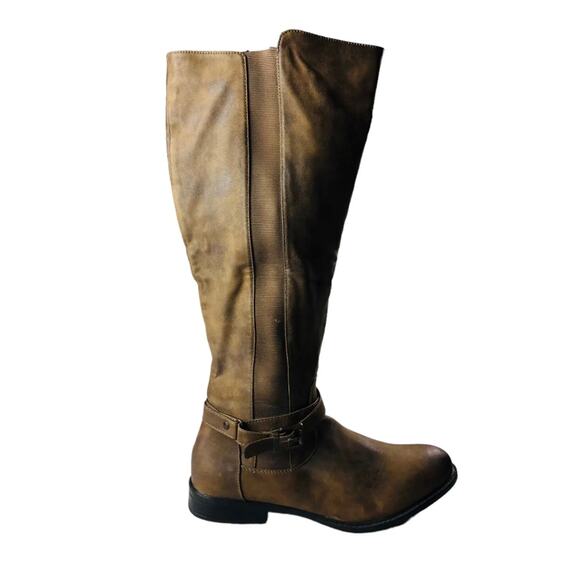 Womens Boots Pita Synthetic Upper Balance Mid Calf Man Made Side Zip Size 11 - Picture 1 of 10